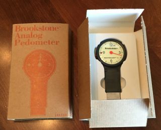 Vintage Analog Night Walker Pedometer Brookstone No Battery Needed Easy To See