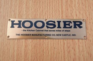 Hoosier Cabinet Label Brass With Black Lettering Flour Bin