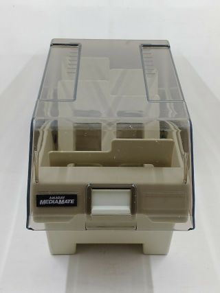 Vintage Amaray Mediamate 3.  5 " Floppy Disk Storage Box Case Holder