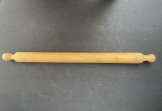 23 " Wooden One - Piece Rolling Pin Vintage