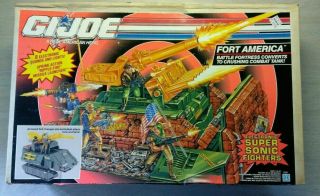 Gi Joe 1991 Fort America Battle Fortress Converts To Combat Tank Box