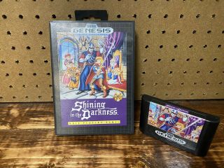 Vintage Shining In The Darkness Sega Genesis Video Game And Box