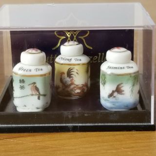 Reutter Porcelain Dollhouse Miniatures Tea Cannisters 1:12
