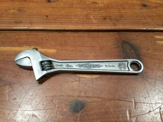 Vintage 4 " Diamond Adjustable Wrench - Horseshoe Forged Usa