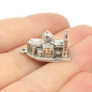 925 Sterling Silver Vintage Creed Basilica Of The National Shrine Charm Pendant