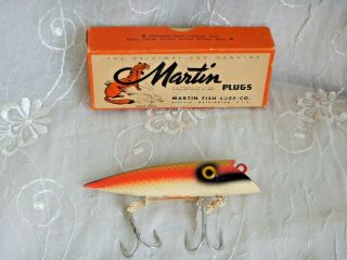 Vintage Martin Wood 5 " Plug Fishing Lure Salmon