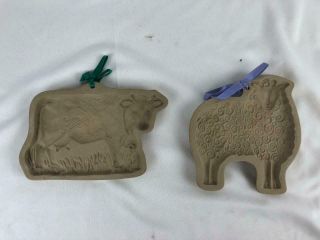 Vintage Brown Bag Cookie Art Molds - 1983 Sheep & 1984 Lucy 