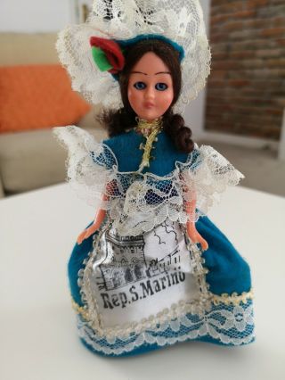 Vintage San Marino Souvenir Traditional Costume Doll - With Marks