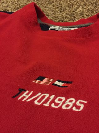 Vintage Tommy Hilfiger Athletics Pullover Fleece Sweater Men 