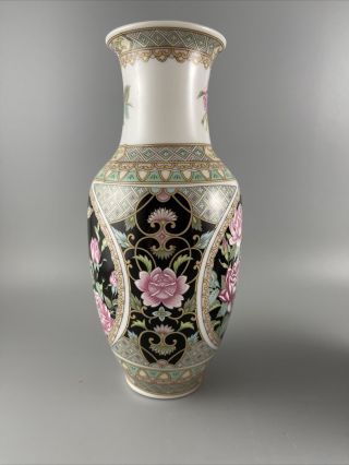 Vintage Pair Lefton Porcelain China Vases Floral Rose 07387 and 07433 - Yr 1989 3