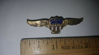 Vintage Jr Birdmen Of America Wwii Junior Captain Enamel Pin Medal Look Eagle