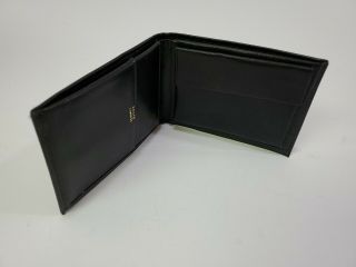 Vintage Black Rolfs Leather Bi - Fold Wallet With Zipper Compartment Key Holder