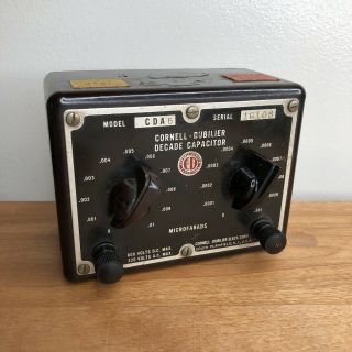 Vintage Cornell Dubilier Electronics Decade Capacitor Cda5 Usa