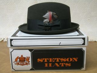 Vintage John B Stetson Company Royal Stetson Fedora Hat Size 7 1/8 W/ Box