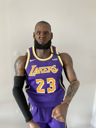 1/6 Lebron James Hand Painted Limited Edition Angry Head Sculpt For Enterbay