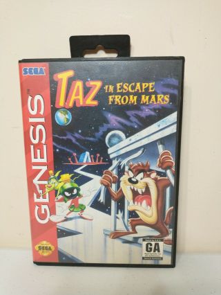 Vintage 1994 Sega Genesis Taz In Escape From Mars Complete Looney Tunes