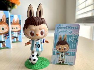 Pop Mart X How2work Labubu Mini Figure Lionel Messi Argentina Series [dribbling]