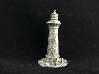 Vintage Pewter Miniature Lighthouse Cape Hatteras? Spoontiques Nautical