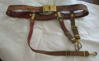 Vintage Antique York Rite Of Freemasonry Sword Belt