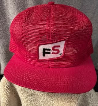 Vintage K - Brand Products Seed Farmer Fs Patch Full Mesh Snapback Trucker Hat Usa