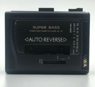 Vintage Aiwa Hs - T27 Am/fm Cassette Player Bass Not