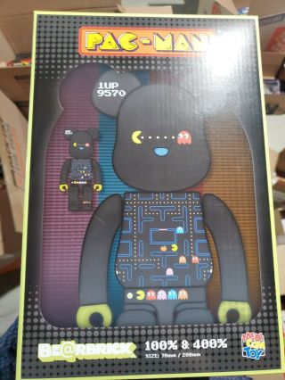 Medicom Be@rbrick Pac - Man 100 400 Bearbrick Figure Set
