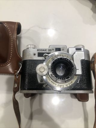 Vintage Kodak 35 Film Camera W/ Leather Case