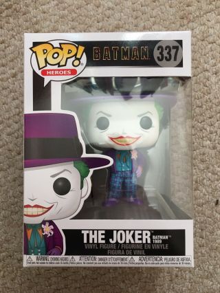 Funko Pop Movies 337 The Joker 1989 Batman Tim Burton Warner Bros Dc Comics