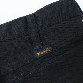 Vintage Wrangler 100 Polyester Pants Usa Made Black 82bk Size 32 X 33 70s