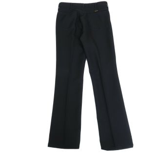 VIntage Wrangler 100 Polyester Pants USA Made Black 82BK Size 32 X 33 70s 3