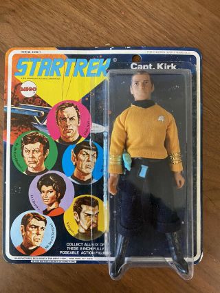 Vintage Star Trek Mego 1974 Captain Kirk 6 Back Tv Series 1 Moc