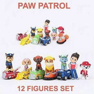 Paw Patrol Cake Toppers Action Figures Puppy Patrol All12pc Set Deco Gift Uk