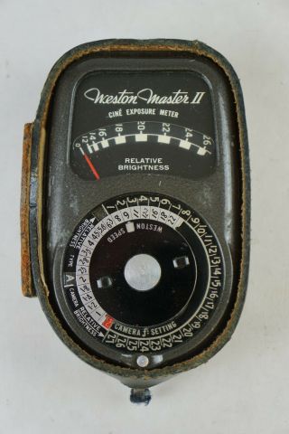 Vintage Weston Master Ii 736 Cine Exposure Light Meter Photo Video Universal