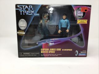 1999 Star Trek Captain James Kirk And Spock Tholian Web Display By Playmates