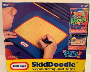 Vintage 1999 Little Tikes Skiddoodle Computer Drawing Tablet For Kids
