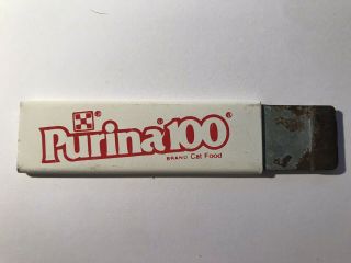 Vintage Purina 100 Cat Food Advertising Box Cutter Pocket Knife