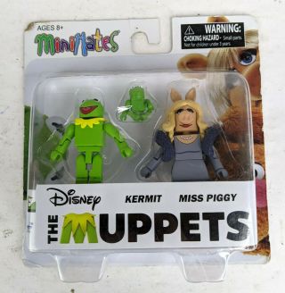 Disney The Muppets Minimates Kermit & Miss Piggy Figures