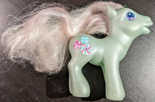 My Little Pony Minty Peppermint Swirl (2002) Green Figure Candy White Hair