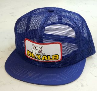 Vintage Dekalb Snapback Trucker Hat Full Mesh Patch Cap Made In The Usa