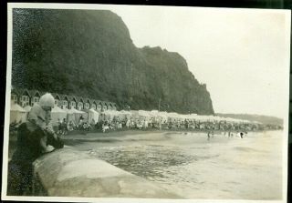 Vintage Photo Small Hope Beach Shanklin Isle Of Wight 1928 Masses Of Tents Crowd