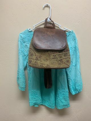 J.  Jill Shoulder Tapestry Backpack Organizer Sling Bag Vintage