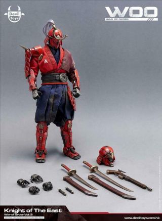 War Of Order Woo The Knight Of The East Devil Toys 1/6 Figure Cyborg Samurai Usa