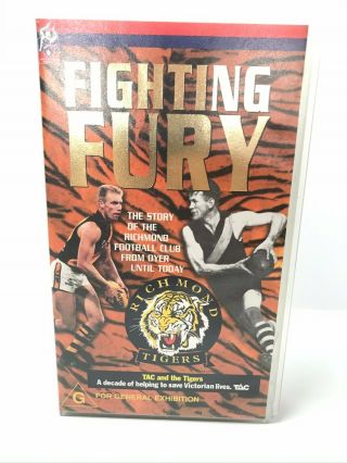 Vintage Afl Fighting Fury Richmond Tigers Fc Vhs Tape
