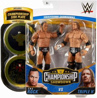 Wwe Championship Showdown 2 - Pack Triple H & The Rock Action Figure 2pk Battle