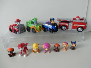 Paw Patrol Large Bundle Of Action Figures And Vehicles