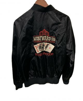 Vintage Westward Ho Casino Las Vegas Video Poker Satin Jacket Size Medium