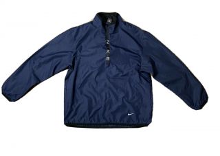Vintage Nike Spell Out 1/4 Zip Pullover Windbreaker Jacket Men 
