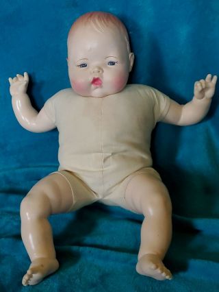 Vintage 18 " Baby Thumbalina By Ideal Tt - 21 Stuffing 1983 Cbs Toys Vinyl & Cloth