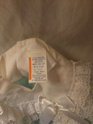Vintage Baby Dress Two Piece 80s 12 Months Flyaway W Bloomers Lace Blue 3