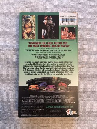 Teenage Mutant Ninja Turtles - The Movie {VHS}1990 - Vintage F.  A.  B - 2